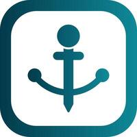 Anchor Glyph Gradient Corner Icon vector