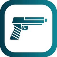 Gun Glyph Gradient Corner Icon vector