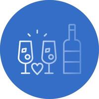 Drink Flat Bubble Icon vector