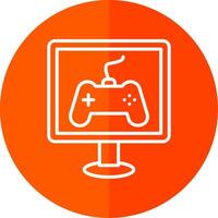 Gaming Line Yellow White Icon vector