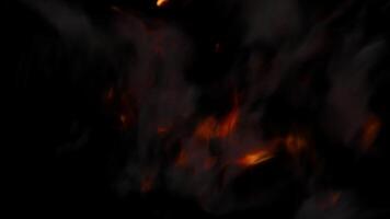Feuer bewirken sprengen Explosion gegenüber zu Kamera glühend Flammen mit Alpha Kanal video