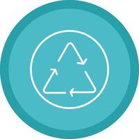 Recycle Line Multi Circle Icon vector