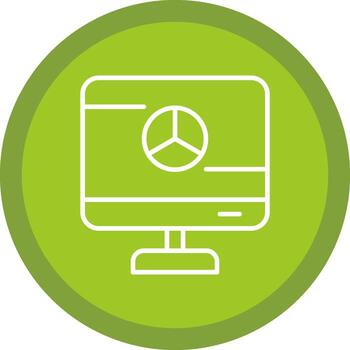 Visualization Line Multi Circle Icon vector