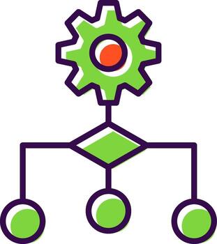 Algorithm filled Design Icon vector