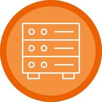 Database Center Line Multi Circle Icon vector