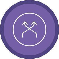 Shuffle Line Multi Circle Icon vector