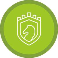 Security Castle Strategy Line Multi Circle Icon vector