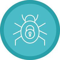 Security Bug Line Multi Circle Icon vector