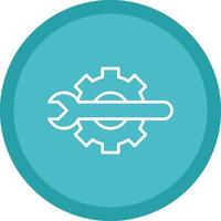 Technical Tools Line Multi Circle Icon vector