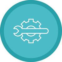 Technical Tools Line Multi Circle Icon vector