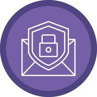Email Protection Line Multi Circle Icon vector