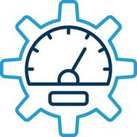 Performance Line Blue Two Color Icon vector