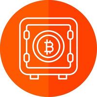 Bitcoin Storage Line Yellow White Icon vector