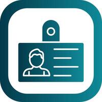 Identity Card Glyph Gradient Corner Icon vector