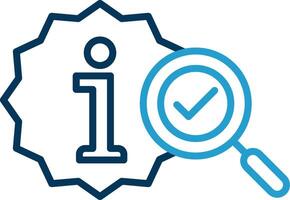 information Line Blue Two Color Icon vector