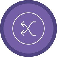 Shuffle Line Multi Circle Icon vector