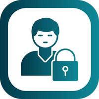 Authorization Manager Glyph Gradient Corner Icon vector