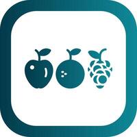 Fruit Glyph Gradient Corner Icon vector