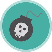 Bomb Flat Multi Circle Icon vector