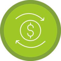 Circulation Line Multi Circle Icon vector