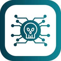 Cyber Attack Glyph Gradient Corner Icon vector