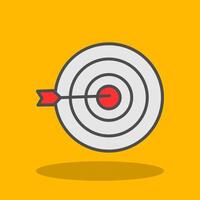 Targeting Filled Shadow Icon vector