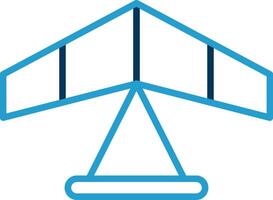 Gliding Line Blue Two Color Icon vector