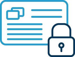 Secure Payment Line Blue Two Color Icon vector