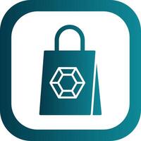 Shopping Bag Glyph Gradient Corner Icon vector