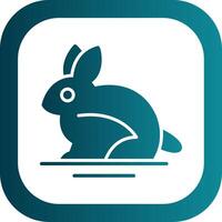 Rabbit Glyph Gradient Corner Icon vector
