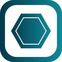 Hexagon Glyph Gradient Corner Icon vector