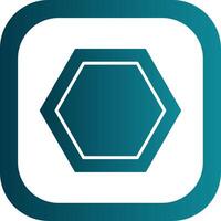 Hexagon Glyph Gradient Corner Icon vector