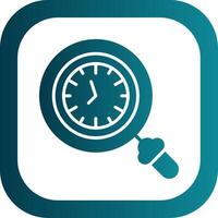 reloj glifo degradado esquina icono vector