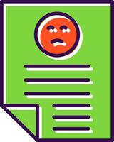 Bad Review filled Design Icon vector