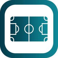 Soccer Field Glyph Gradient Corner Icon vector