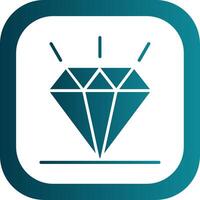 Diamond Glyph Gradient Corner Icon vector