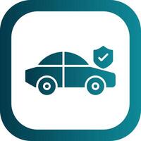 Car Insurance Glyph Gradient Corner Icon vector