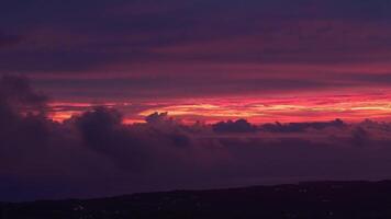 amazing sky in sunset above the ocean Gradient color video