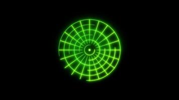 Neon Radar Detection Screen Animated Loop video