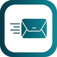 Envelope Glyph Gradient Corner Icon vector