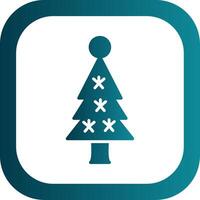 Christmas Tree Glyph Gradient Corner Icon vector