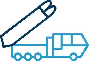 Truck Line Blue Two Color Icon vector