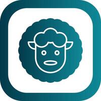 Sheep Glyph Gradient Corner Icon vector