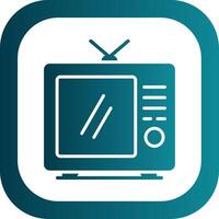 Tv Glyph Gradient Corner Icon vector