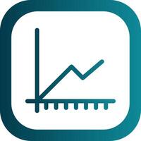 Glyph Gradient Corner Chart Glyph Gradient Corner Icon vector