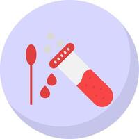 Test Tube Flat Bubble Icon vector