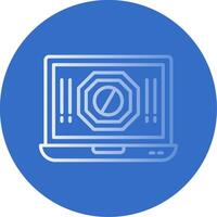 Ad Blocker Flat Bubble Icon vector