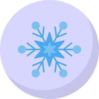 copo de nieve plano burbuja icono vector