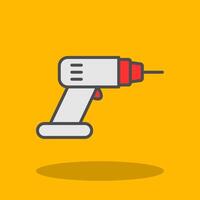 Drill Filled Shadow Icon vector