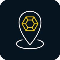 Location Line Red Circle Icon vector